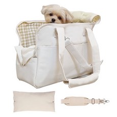 Nanpet 狗狗隨身背帶包 行走背帶包+坐墊+交叉帶套裝產品, Ivory, 1組