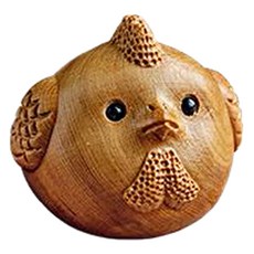 Home Flow可愛可愛的可愛十二生肖12生肖動物原木雕刻, 雞