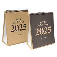 2Youngdesign 2025年桌曆2件組, 混色, 1套
