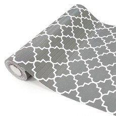 Daysoy 超長圖案防滑墊, J 灰色幸運草, 1個