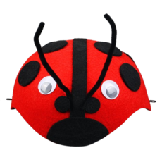 Kingsroad 趣味生日派對帽 萬聖節動物瓢蟲帽 不織布, 1個, 混合顏色