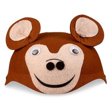 Kingsroad 趣味生日活動派對帽 萬聖節動物猴子帽 不織布, 1個, 混合顏色