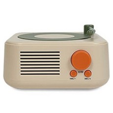 휴라이즈 휴대용 턴테이블 블루투스 스피커, 샌드베이지, HR-RT100