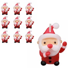 Eyaco 可愛國度聖誕老人蠟燭, 混色, 10個