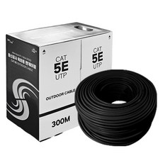 LAN Star 戶外 UTP CAT5E HDPE 24AWG 網路線 LS-C5OD300, 黑色, 1個, 300m