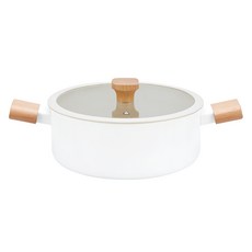 DAY7 IH電磁爐 陶家 燉鍋, 24cm, 奶油色, 1個