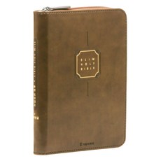 기독지혜사 개역한글 슬림성경전서 성경 특소 (지퍼 / 한자표기 / 무단추 / 브라운 / 단본)