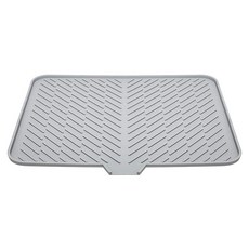 Hanbom Nuri 超大餐具乾燥墊排水水槽乾燥墊, 1個, 灰色, 1層