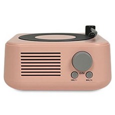 휴라이즈 휴대용 턴테이블 블루투스 스피커, 베이비핑크, HR-RT100