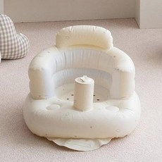 LITTLE CLOUD 雲朵充氣嬰兒學坐椅+修復用補丁貼, 乳白色, 1組