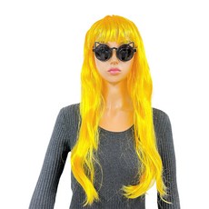 Party09 長款派對假髮, 1個, 黃色