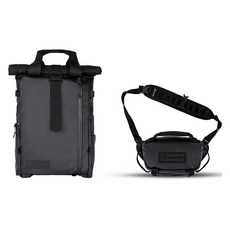 WANDRD PRVKE Lite 백팩 11L + ROGUE 슬링백 3L 세트, 블랙, 1세트
