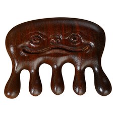 떼루와 웃는 얼굴 디자인 괄사 마사지 빗, 1개