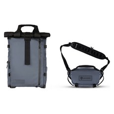 WANDRD PRVKE Lite 백팩 11L + ROGUE 슬링백 3L 세트, 블루, 1세트