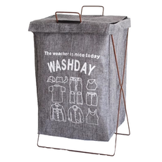 타미나요 세련된 빨래바구니 캡, 그레이 워시데이