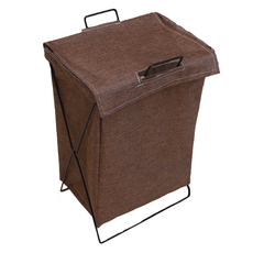 Taminayo 可愛附蓋洗衣籃, 深棕色