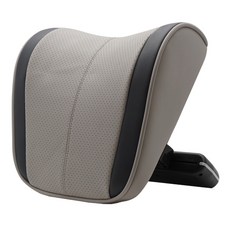 차량용 헤드레스트 투톤 목쿠션 거치대 목베게 목받침, 바닐라베이지 투톤, 1개