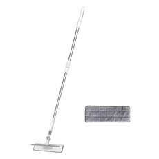 Meo 2合1多用途刮水器拖把 最長120cm + 超細纖維墊套組, 混合顏色, 1套