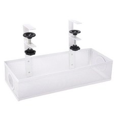 Yoonco 免鑽孔延長線桌面固定架, 1個, 白色