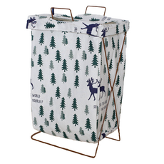 타미나요 세련된 빨래바구니 캡, 화이트 사슴나무