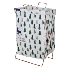 타미나요 세련된 빨래바구니, 화이트 사슴나무