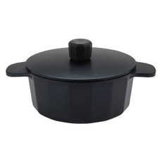 HAPPYCALL IH爐適用Flanc系列雙耳鑄鐵鍋+鍋蓋, 20cm, 1個, 黑色