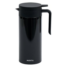 MUDITA Ribbon J 304不鏽鋼纖薄型保溫保冷水壺, 1.5L, 1個, 黑色