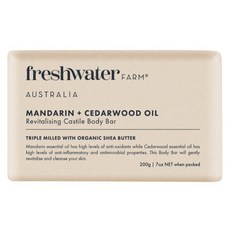 Freshwaterfarm 柑橘雪松精油潔膚皂, 200g, 1個