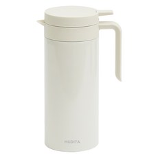 MUDITA Ribbon Jay 304 不鏽鋼超薄保溫水壺, 1.5L, 1個, 象牙白