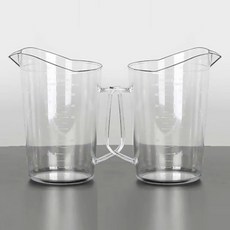 플라스틱 가벼운 계량컵, 투명, 500ml, 2개