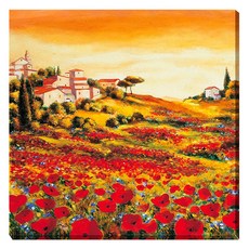 아트마트 양귀비 꽃그림 풍경화 리차드 르블랑 Valley of Poppies, 캔버스액자