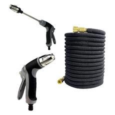 超強力高壓水槍 短槍+長槍+水管組 15m, 混色, 1組