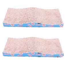 데이소이 고양이 해피 캣 평판형 스크래쳐, W, 2개