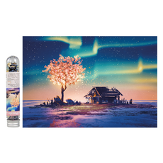 Lina Blue 成人迷你名畫風景拼圖 234 設計7, 1個, 混合色, 234件