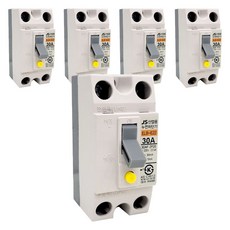 JS產電 工業用 2P 30A 漏電斷路器 ELB-E22, 5個
