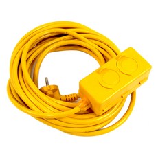 One Stop 工業延長線 2孔, 黃色, 1個, 18m