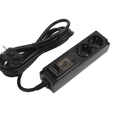 원스탑 고용량 과부하 배선차단용 멀티탭 2구 TJM-BS216, 블랙, 1개, 5m