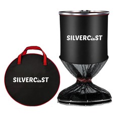 Silvercast 矽膠中層釣魚活魚網, 黑色