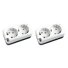 接地外露螺絲型插座 2孔, 2個