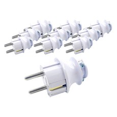 One Stop 防異物接地一字型AC插頭, 10個