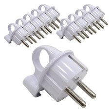 One Stop 防異物接地L型豬鼻子AC插頭, 10個