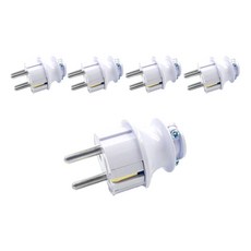 One Stop 防異物接地一字型AC插頭, 5個