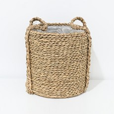 條紋藤編籃 中, 單一顏色, 1個