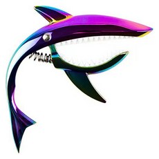 Topia 簡易吉他移調夾 鯊魚造型夾 鏡面色, 1個