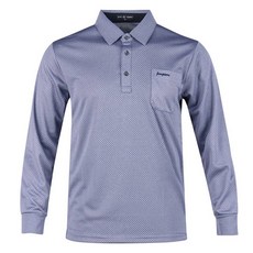 JEANPIERRE 男款Lux高爾夫圖案翻領長袖高爾夫球衣 JP4A412