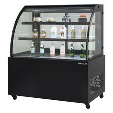 BELLE 프리미엄 쇼케이스 라운드 뒷문형 블랙 방문설치, JRB-900B(블랙)