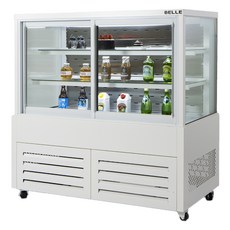 BELLE 프리미엄 쇼케이스 사각 앞문형 화이트 방문설치, JSF-900W