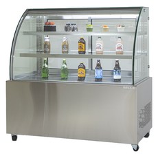 BELLE 프리미엄 쇼케이스 라운드 뒷문형 실버 방문설치, JRB-1200S(실버)