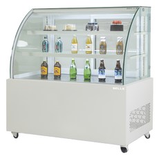 BELLE 프리미엄 쇼케이스 라운드 뒷문형 화이트 방문설치, JRB-1200W(화이트)