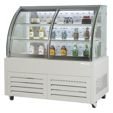 BELLE 프리미엄 쇼케이스 라운드 앞문형 화이트 방문설치, JRF-1200W